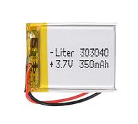 Battery 303040 LiPo 3.7V 350mAh 1.295Wh 1S 5C Liter Energy Battery for Electronics Rechargeable Portable Phone Smartwatch video light GPS - Not compatible for Radio Control 42x30x3mm (350mAh|303040)