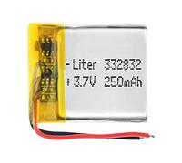 Battery 332832 LiPo 3.7V 250mAh 0.925Wh 1S 5C Liter Energy Battery for Electronics Rechargeable Portable Phone Smartwatch video light GPS - Not compatible for Radio Control 34x28x4mm (250mAh|332832)