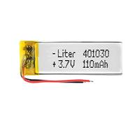 Battery 401030 LiPo 3.7V 110mAh 0.407Wh 1S 5C Liter Energy Battery for Electronics Rechargeable Portable Phone Smartwatch video light GPS - Not compatible for Radio Control 32x10x4mm (110mAh|401030)