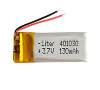 Battery 401030 LiPo 3.7V 130mAh 0.481Wh 1S 5C Liter Energy Battery for Electronics Rechargeable Portable Phone Smartwatch video light GPS - Not compatible for Radio Control 32x10x4mm (130mAh|401030)