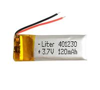 Battery 401230 LiPo 3.7V 120mAh 0.444Wh 1S 5C Liter Energy Battery for Electronics Rechargeable Portable Phone Smartwatch video light GPS - Not compatible for Radio Control 32x12x4mm (120mAh|401230)