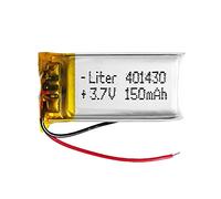 Battery 401430 LiPo 3.7V 150mAh 0.555Wh 1S 5C Liter Energy Battery for Electronics Rechargeable Portable Phone Smartwatch video light GPS - Not compatible for Radio Control 32x14x4mm (150mAh|401430)