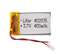 Battery 402035 LiPo 3.7V 400mAh 1.48Wh 1S 5C Liter Energy Battery for Electronics Rechargeable Portable Phone Smartwatch video light GPS - Not compatible for Radio Control 37x20x4mm (400mAh|402035)