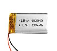 Battery 402040 LiPo 3.7V 300mAh 1.11Wh 1S 5C Liter Energy Battery for Electronics Rechargeable Portable Phone Smartwatch video light GPS - Not compatible for Radio Control 42x20x4mm (300mAh|402040)