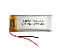 Battery 402050 LiPo 3.7V 400mAh 1.48Wh 1S 5C Liter Energy Battery for Electronics Rechargeable Portable Phone Smartwatch video light GPS - Not compatible for Radio Control 52x20x4mm (400mAh|402050)