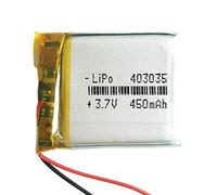 Battery 403035 LiPo 3.7V 450mAh 1.665Wh 1S 5C Liter Energy Battery for Electronics Rechargeable Portable Phone Smartwatch video light GPS - Not compatible for Radio Control 37x30x4mm (450mAh|403035)