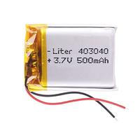 Battery 403040 LiPo 3.7V 500mAh 1.85Wh 1S 5C Liter Energy Battery for Electronics Rechargeable Portable Phone Smartwatch video light GPS - Not compatible for Radio Control 42x30x4mm (500mAh|403040)