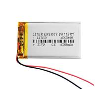 Battery 403048 LiPo 3.7V 600mAh 2.22Wh 1S 5C Liter Energy Battery for Electronics Rechargeable Portable Phone Smartwatch video light GPS - Not compatible for Radio Control 50x30x4mm (600mAh|403048)