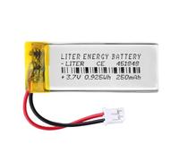 Battery 451848 LiPo 3.7V 250mAh 0.925Wh Rechargeable Connector PH2.0 (JST-PHR-02) Type B Lithium: Ensure the device polarity matches the battery 50x18x4.5mm(PH2|250mAh|451848)