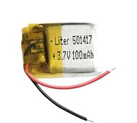 Battery 501417 LiPo 3.7V 100mAh 0.37Wh 1S 5C Liter Energy Battery for Electronics Rechargeable Portable Phone Smartwatch video light GPS - Not compatible for Radio Control 19x14x5mm (100mAh|501417)