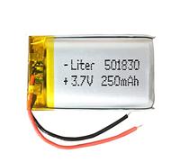 Battery 501830 LiPo 3.7V 250mAh 0.925Wh 1S 5C Liter Energy Battery for Electronics Rechargeable Portable Phone Smartwatch video light GPS - Not compatible for Radio Control 32x28x4mm (250mAh|501830)