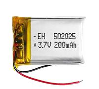 Battery 502025 LiPo 3.7V 200mAh 0.74Wh 1S 5C Liter Energy Battery for Electronics Rechargeable Portable Phone Smartwatch video light GPS - Not compatible for Radio Control 27x20x5mm (200mAh|502025)