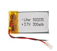 Battery 502035 LiPo 3.7V 300mAh 1.11Wh 1S 5C Liter Energy Battery for Electronics Rechargeable Portable Phone Smartwatch video light GPS - Not compatible for Radio Control 37x20x5mm (300mAh|502035)