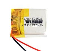 Battery 502525 LiPo 3.7V 220mAh 0.814Wh 1S 5C Liter Energy Battery for Electronics Rechargeable Portable Phone Smartwatch video light GPS - Not compatible for Radio Control 27x25x5mm (220mAh|502525)