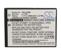 Battery 600mAh Type Li-70B for Olympus FE-4020 FE-4040 VG-110 VG-120 VG-130