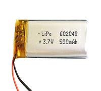 Battery 602040 LiPo 3.7V 500mAh 1.85Wh 1S 5C Liter Energy Battery for Electronics Rechargeable Portable Phone Smartwatch video light GPS - Not compatible for Radio Control 42x20x6mm (500mAh|602040)