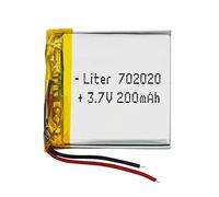 Battery 702020 LiPo 3.7V 200mAh 0.75Wh 1S 5C Liter Energy Battery for Electronics Rechargeable Portable Phone Smartwatch video light GPS - Not compatible for Radio Control 22x20x7mm (200mAh|702020)