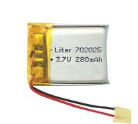 Battery 702025 LiPo 3.7V 280mAh 1.036Wh 1S 5C Liter Energy Battery for Electronics Rechargeable portable phone video led light GPS - Not compatible for Radio Control 27x20x7mm (280mAh|702025)