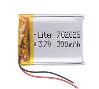 Battery 702025 LiPo 3.7V 300mAh 1.11Wh 1S 5C Liter Energy Battery for Electronics Rechargeable Portable Phone Smartwatch video light GPS - Not compatible for Radio Control 27x20x7mm (300mAh|702025)