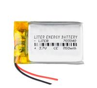 Battery 703040 LiPo 3.7V 850mAh 3.145Wh 1S 5C Liter Energy Battery for Electronics Rechargeable Portable Phone Smartwatch video light GPS - Not compatible for Radio Control 42x30x7mm (850mAh|703040)