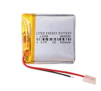 Battery 803030 LiPo 3.7V 650mAh 2.405Wh 1S 5C Liter Energy Battery for Electronics Rechargeable Portable Phone Smartwatch video light GPS - Not compatible for Radio Control 32x30x8mm (650mAh|803030)