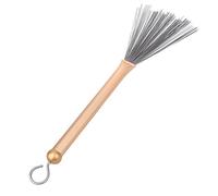 Battery Accessory, Black and Gold Flexible Metal Drum Brush, Comfortable Smooth Surface for Music Teaching Beginner Music Enthusiast for Maintenance (Gold M02511)