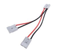 Battery Adapter Cable Y Splitter, 8AWG Battery Connector Cable, Quick Connect 50A Plug with Rubber Seal Design, Heat Up to 200°C, for Cart Electric Forklift and Othe