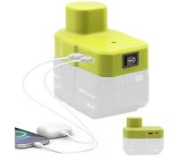 Battery Adapter Compatible with Ryobi 18V Battery, Portable USB and Type C Power Source Adapter Battery Charger Connector for Cordless Power Tool Li-ion Battery