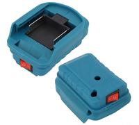 Battery Adapter Connector with Switch for Makita 18V Li-Ion BL1830 BL1840 BL1860 BL1815, Plastic Power Tool Terminal Block Mount Dock for DIY Modification and Robotics Replacement Projects（Blue）