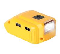 Battery Adapter for Dewalt 14.4V/18V/20V Lithium Ion Battery, DC Port & LED Work Light &Dual USB Charger, Power Source, Power Supply Compatible with Dewalt DCB091