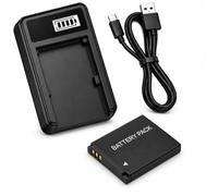 Battery and Charger set for Canon Powershot A2000, A2200, A3000 IS, A3100 IS, A3150 IS, A3200 IS, A3300 IS, A3350 IS Camera - Replacement for Charger CB-2LAE for NB-8L, NB-8LH Battery