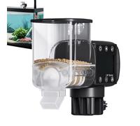 Battery Aquarium Feeder - 400g Extended Bin, Auto Pellets Thrower, Small Tool | Indoor Betta Guppy Snack Keeper Weekend Getaway Trip Daily Schedule Controller 3mm Grain Box Device