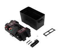 Battery Box for Caravans Motor Smart Battery Box Power Center Power Isolator for RV SUV ATV 44 * 24.5 * 27cm Black