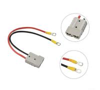 Battery Cable 50A, for Anderson Connector to M8 Terminal 12AWG Waterproof for Solar Panels Electric Vehicles(30cm)