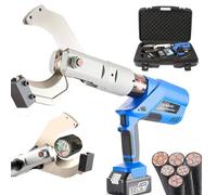 Battery Cable Cutter, Rechargeable Hydraulic Cable Cutter with LED Indicator, 120kN/160kN / 250KN Electric Ratchet Cable Cutter, Wire Cutting Tool for 70 mm/85 mm/120 mm Copper Al Armoured Cable 105C