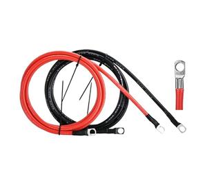 Battery Cable Silicone Soft Cable Red Black Color With Terminal Connected Positive Negative Wire 20/30/50/100CM 1M(Red,M8-M8_0AWG(50MM2)_20CM)
