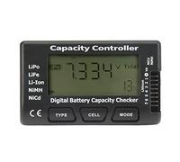 Battery Capacity Controller Voltage Tester, Digital Battery Meter for Li Ion NiCd NiMH, Displays Voltage and Remaining Capacity with Clear LCD Screen for Home and
