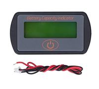 Battery Capacity Indicator Percentage Display Board, Battery Charge Discharge Monitor Meter with Green LED Light, ABS Voltmeter for RV, Electric Car, Truck and Marine (24V)