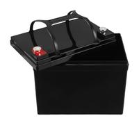 Battery Case 12v 33ah Protective Storage Container with Mounting Grooves | Black Plastic Material, Vibration Damping Design, Reserved Wire Lead Holes, for Marine and DIY Use