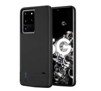 Battery Case for Galaxy S20 Ultra, Extended Charging Cases for Samsung Galaxy S20 Ultra 6000mah Rechargeable External Backup Power Bank Charger Cover, Black