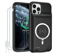 Battery Case for iPhone 11 Pro,Upgraded 10000mAh High Capacity Rechargeable Portable Extended Charger Case Wireless Charging Compatible with iPhone 11 Pro (5.8 inch) Charging Cover & Carplay (Black)