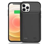Battery Case for iPhone 12/12 Pro, Enhanced 7000mAh Smart Rechargeable Portable Protective Charging Case Extended Battery Backup Pack Compatible with iPhone 12/12 Pro (6.1 inch) Charger Case (Black)