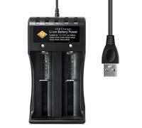 Battery Charger, 18650 Li-ion Battery Charger, 18650 Rechargeable Battery Charger, 2 Slot LED Battery Charger for 10440 14500 16340 14650 18350 18500 26650 18650 Batteries