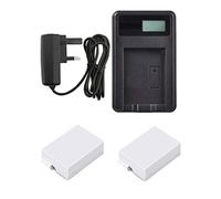 Battery Charger and 2Pcs Battery for Canon EOS 550D, 600D, 650D, 700D - EOS Rebel T2i, T3i, T4i, T5i - EOS Kiss X3, X4, X5, X6i, X7i Camera - Replacement for Charger LC-E8C, LC-E8 and LP-E8 Battery