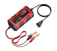 Battery Charger and Maintainer-1.5A 6V/12V Car Drip Battery Charger, Auto Slim Charging System Tender Maintainer for Motorcycle, Truck, RV, Car, Boat, Marine