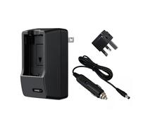Battery Charger Applicable For Pentax K-3 Mark III. Universal Voltage (100-240V), Portable Compact Design, Flip Out Plug (Includes Car Charger & UK Adapter Plug)