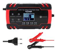 Battery Charger,Car Battery Charger 12V/24V Full Automatic Car Battery Charger Intelligent Fast Power Charging Pulse Repair Charger Wet Dry Battery-charge(3)