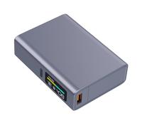 Battery Charger Case Mobile Power Box with Color Display PD22.5W Fast Charging Multiple Devices Color Display ABS Case with Real Time Function