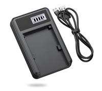 Battery Charger for Canon EOS 1100D, 1200D, 1300D, 1500D, 2000D, 3000D, 4000D, Rebel T3, Rebel T5, Rebel T6, Rebel T100, Kiss X50, Kiss X70, Kiss X80 Camera - Smart Display - For LP-E10 Battery