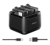 Battery Charger for DJI Osmo Action 5 Pro Camera Accessories, Fast Charging Box Charging Station for Three Batteries, Battery Charging Hub with USB-C Charging Cable